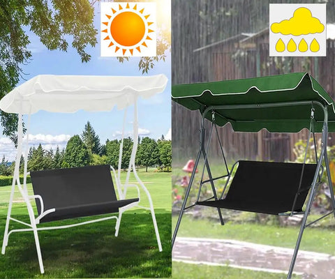 Heavy Duty Swing Seat Replacement Cover For Two To Three Seat Outdoor Swings, 600D Oxford Weatherproof Bench Cover in sun rain
