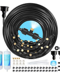 Outdoor Misting System For Patio And Garden 85Ft With 26 Brass Nozzles And Water Filter Ultra Fine Mist Keeps It Chill And Cools Air