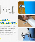 304 Stainless Steel Clevis Pins Set, Flat Head Single Hole Assortment Kit, 12 Sizes, 44 Pieces, M3 To M5 Pins shown in use on machinery