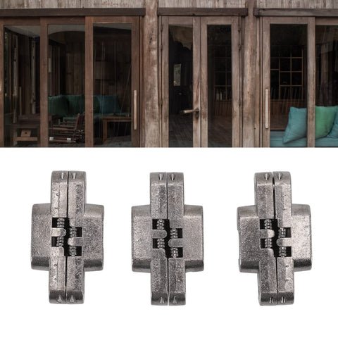 Hidden Door Hinge Set For Cabinets Jewelry Boxes And Bookcase 3 Pcs 43mm 1.69in Invisible 180 Degree Zinc Alloy Cross Hinge