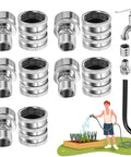 Stainless Steel Garden Hose Quick Connect Fittings Set Three Quarter Inch GHT Heavy Duty Quick Release Connectors For Hoses And Sprayers Five Pack Built To Last No Rust Corrosion Resistant Leak Proof Seal Easy On Quick Connect Design No Fuss Setup