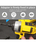 Impact Grade Socket Adapter Set With Universal Fit For One Quarter Inch, Three Eighths Inch, And One Half Inch Drive Drills
