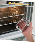 Heavy Duty Steel U Shaped Mounting Braces For Commercial Ovens And Cabinetry in hand inside oven's shelf.