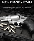 Four Pack Gun Case Foam Inserts Precut Black Foam Padding 16 By 12 By 2 Inch With Precisely Scored Grids For Easy Custom Compartments Protect Firearms Electronics Tools And Gear With Dope Shock Absorption, revolver in foam case