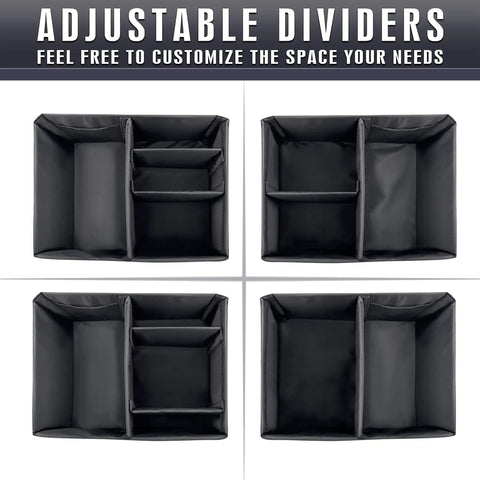 Golf Trunk Organizer Storage Portable And Foldable Travel Locker adjustable dividers for customizing car golf gear storage