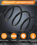 Silicone Vacuum Hose 10 Ft Long 4 mm Outer Diameter 2.5 mm Wall Thickness High Temp Automotive Replacement Vacuum Tube close-up