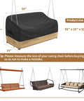 Heavy Duty Hanging Porch Swing Cover Waterproof Outdoor Swing Chair Cover Tear Resistant All Weather Patio Furniture Shield Fits 56 L X 25 W X 32 H Inches covering swing