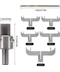 Bracelet Maker Drill Bit Set For Woodworking And Bead Jewelry, 2.4 Inch Carbide Router Bits, showing dimensions and details
