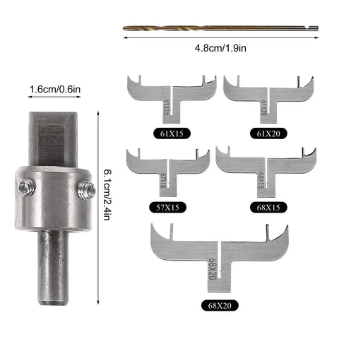 Bracelet Maker Drill Bit Set For Woodworking And Bead Jewelry, 2.4 Inch Carbide Router Bits, showing dimensions and details