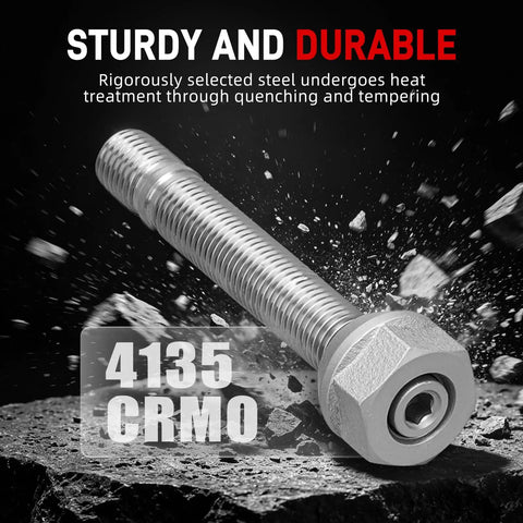 Rock Solid 90mm Wheel Stud Conversion Kit Forged From Heavy Duty Crmo Steel With M12 Threads To Fit Your E-Series Rides Perfectly And Handle Thick Washers Up To 20mm Without Breaking A Sweat On The Road 4135 CrMo stud