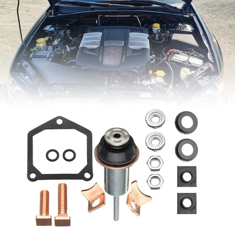 Starter Solenoid Repair Kit For Your Ride High Performance Auto Spare Parts 228000 6660 Compatible Fix And Rebuild Plunger Contacts Easy Install DIY Friendly For Mechanic Shops, with gasket, bolts, contacts and plunger