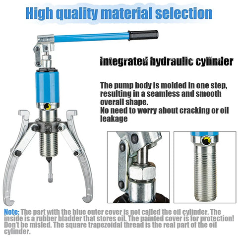 Heavy Duty Hydraulic Bearing Puller And Separator Kit For Wheel Hub Removal With 20 Ton Capacity with integrated hydraulic cylinder.