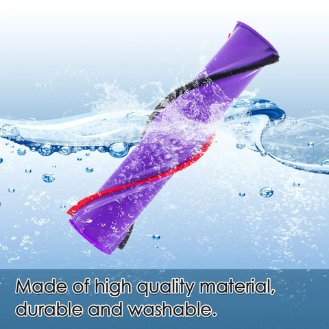 Replacement Brush Roller For Dyson V10 SV12 Vacuum Cleaner Direct Drive, purple brush bar submerged in water