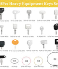 55 Piece All In One Heavy Equipment Keys Master Set For Excavators And Construction Machines With Ignition Keys For Cat John Deere