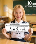 Student holding Number Line Dry Erase Boards Set Double Sided Writable And Erasable 0 To 10 On One Side And 0 To 20 On The Other