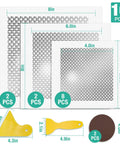 DIY Wall Patch Repair Kit With Aluminum Self Adhesive Patches Includes 4x4 6x6 8x8 Patches Sandpaper And Putty Knife