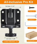 Heavy Duty Leveling Feet And Adjustable Furniture Legs Knock That Wobble Dead Features Hex Key For Built Tough 332 Lbs Industrial Grade Support 8 Pack Black, leveling foot design with measurements