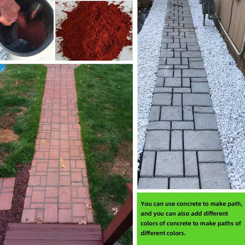 Reusable Concrete Path Mold Set 17.5 x 15.5 x 1.5 Inches 10 Grid Walk Path Maker For Stepping Stones Pavers