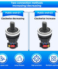 4 Pack 10K Ohm LA42DWQ22 Rotary Potentiometer 22mm For Variable Speed Drives And Inverter Controllers, clockwise increase/decrease