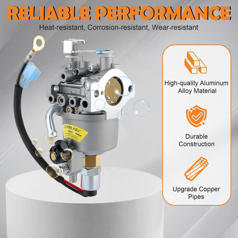 Carburetor Replacement For KY Series Microquiet 4000 Watt Genny Generator Replacement shown with aluminum and copper build