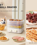 Big League Food Dehydrator Machine With Six Stackable Trays For Candy Snacks Beef Jerky Herbs with pet snacks and trays.