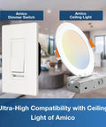 Slide Dimmer Switch For LED CFL And Incandescent Lights Single Pole Or 3 Way Dims Up To 150W For LED CFL Or 600W Incandescent
