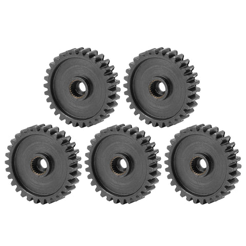 Five Pack Steel Servo Spur Gear Set With 24 Tooth Internal Spline And 0.8 Modulus For Precision Drive Systems Built Tough For Smooth Torque Compatible With 0.8 Modulus Gear Assemblies 30 Teeth Each