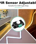 6 Pack 12V 24V PIR Sensor Motion Detector LED Light Switch For Flexible LED Strip Lights Black Infrared Sensing Auto On Off