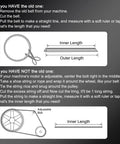 Diagram showing how to measure belt length with scissors and string for Classic Wrapped V Belt A35 Half Inch 37 Inch Outside Circumference