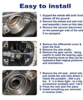 Inner Axle Side Seal Installation Tool for Dana 30 44 60 with step-by-step instructions and visible tool application on axle