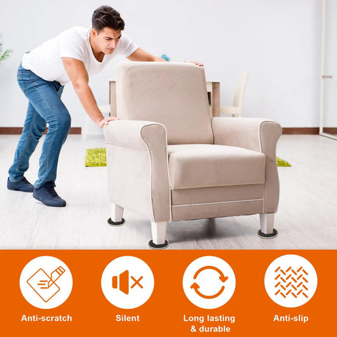 10 Pack 3.5 Inch Furniture Sliders For Hardwood Floors And Carpet Heavy Duty Reusable Floor Protectors For Chairs Tables Cabinets Move Heavy Furniture Easily Without Scratches Beige