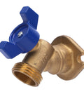 Top Tier 1/4 Inch Solid Brass Quarter Turn Ball Valve Heavy Duty Plumbing Replacement For Toilets And Showers, blue handle.