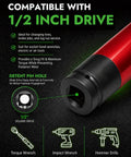 Heavy Duty 1/2 Inch Drive Lug Nut Socket Set With Ultra Thin Wall Design For Easy Access Narrow Wheels, Bright Color Coded Sleeves, Made From Cr-Mo Steel, Fits Most Sedans Trucks And Suv Cars Perfectly. 1/2-inch drive socket shown with impact wrench use