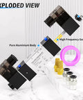 Exploded view of Heavy Duty Beefy Pneumatic Solenoid Valve 4V220-08 DC24V Double Coil Pilot Operated 2 Position 5 Way Electric Valve.