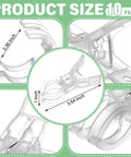 Close-up of Go-To 10 Pack Large Balloon Arch Clips 3.5 Inch Transparent Spring Clamps showing size and detail