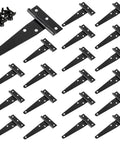 20 Pack 4 Inch Black T Strap Hinges Bulk Heavy Duty Iron Barn Door Hinges With Screws for Wooden Doors Windows and Fences