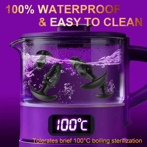 4 Piece Silicone Anal Plug Set For Men And Women With Flared T Bar Base Butt Plugs Waterproof Odorless Boiling in Water