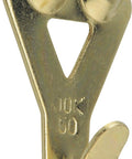 Value Pack Picture Hangers Set Heavy Duty Brass Reusable Hooks 50 lb for Drywall and Plaster