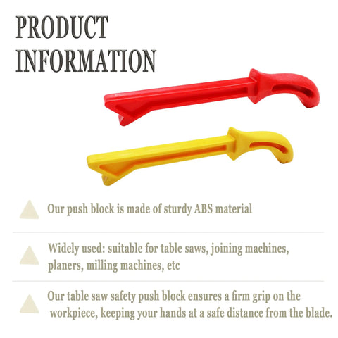11.02 Inch Table Saw Push Sticks Set 2 Pack Yellow And Red Pro Grade Safety Woodworking Push Sticks For Table Saw And Radial Saws