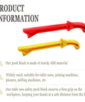 Two Pack Table Saw Push Sticks For Safe Woodworking, Heavy Duty Push Blocks in red and yellow for table saw guidance