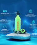Mini Scuba Tank and Full Face Snorkel Mask Kit 1L Portable Dive Cylinder With Sub Mask Reusable Pony Bottle Pump Included for Snorkeling and Diving Black S400PRO detail view