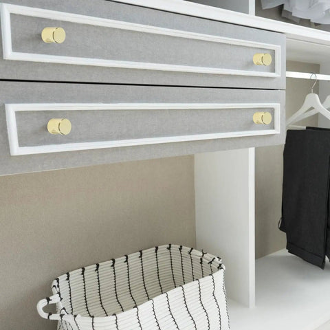 10Pcs Zinc Alloy Drawer Handles And Vintage Cabinet Knobs For Dressers Rustic Furniture Pulls installed on gray drawers