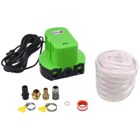Automatic Pool Cover Pump Submersible 1200 GPH With Four Adapters And Sixteen Foot Drain Hose Auto On Off for pool maintenance