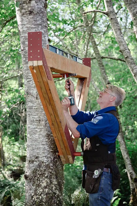Tree Fort Static Yoke Hardware Kit For Treehouses Expand Beam Gap Between Two Connecting Beams Ideal For Two And Three Tree Designs With Larger Platform Footprint Easy Build Durable Construction