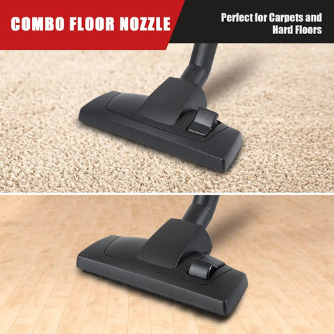 Corded Canister Vacuum With Bag, 3 Gallon Capacity, 26 Foot Cord, One And A Quarter Inch Hose, Multi Surface Floor Nozzle for Carpet and Hardwood