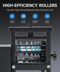High-efficiency rollers of Automatic Wire Stripper Machine With 8 Channels For Copper Cable and 5 Ultra Sharp Blades.