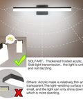 Diagram showing 24 Inch LED Modern Matte Black Bathroom Vanity Light Over Mirror Bar With 180 Degree Up Down Adjustment