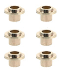 3 Sets Tuner Peg Parts For Guitar Repair With Noise Reducing Bushings And Ferrule Washers To Help You Tune Up Faster Improve Tuning Accuracy And Stability On Acoustic Guitars Includes Tuner Post Nuts And Replacement Tuning Machine Accessories, six brass bushings
