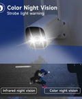 2K Wireless Outdoor Security Camera With Spotlight And 15000mAh Battery Delivers Up To A Year Of Battery Life, WiFi Surveillance