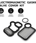 VVT VTEC Solenoid Gasket And Valve Cover Set With Spool Valve Filter Screen For 2002 2015 Honda Civic Accord CRV Element Fit